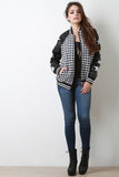 Houndstooth Stars Letterman Jacket