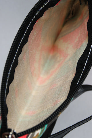 Neon Tribal Canvas Wristlet