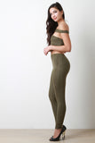 Vegan Suede High Waist Leggings