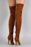 Suede Pointy Toe Stiletto Over-The-Knee Boots