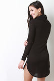 Cowl Neck Long Sleeve Tunic Dress