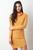 Cowl Neck Long Sleeve Tunic Dress