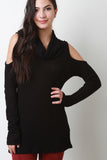 Cold Shoulder Cowl Thermal Top