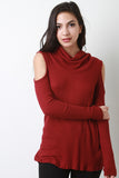 Cold Shoulder Cowl Thermal Top