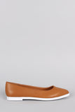 Pointy Toe Contrast Sole Slip On Loafer Flat