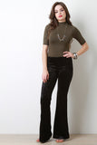 Velvet Flared Bottom Pants