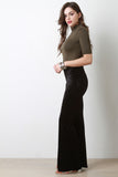 Velvet Flared Bottom Pants