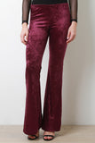 Velvet Flared Bottom Pants