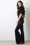 Velvet Flared Bottom Pants