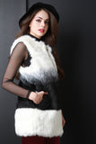 Two-Tone Faux Fur Vest