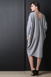 Heather Sweatshirt Cocoon Midi Dress