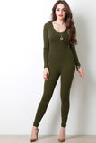 Long Sleeve Jersey Knit Leotard Jumpsuit