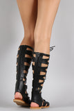 Strappy Lace Up Gladiator Flat Sandal