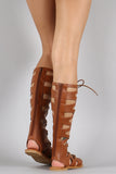 Strappy Lace Up Gladiator Flat Sandal