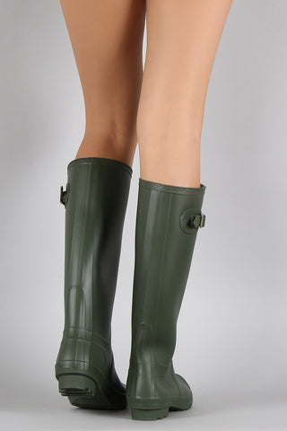 Embossed Riding Rain Boots