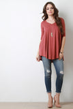 V-Neck Half Sleeve Trapeze Top