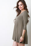 Long Sleeve Paneled Swing Dress