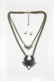 Tribal Crescent Layered Necklace Set