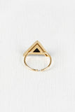 Triangle Pyramid Gemstone Ring