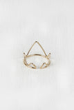 Cutout Crown Split Ring