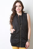 Puffy Sleeveless Zip-Up Vest