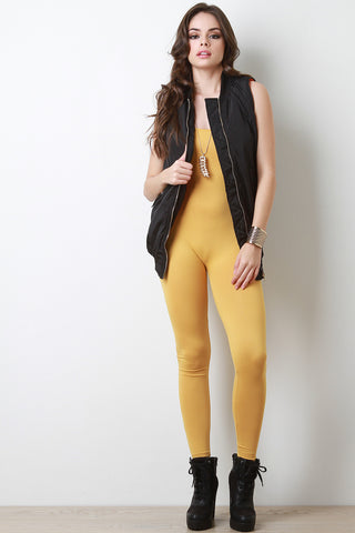 Puffy Sleeveless Zip-Up Vest