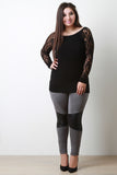 Lace Upper Back Raglan Top