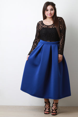 Semi-Sheer Floral Lace Bodysuit