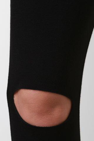 Knee Slit Taper Cut Leggings