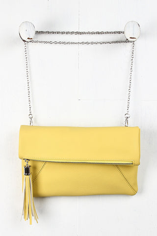 Tassel Flap Chained Crossbody Bag