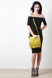 Tiered Fringe Crossbody Bag