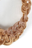 Square Knots Woven Tube Chain Necklace