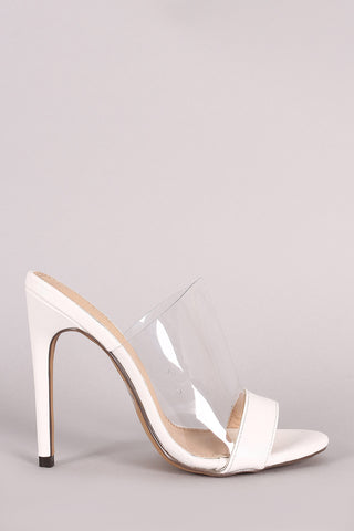 Liliana Open Toe Lucite Stiletto Heel