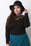 Paisely Lace Yoke Crop Top