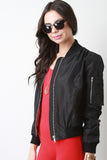 Zip Accent Bomber Jacket