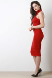 Mock Neck Sleeveless Midi Dress
