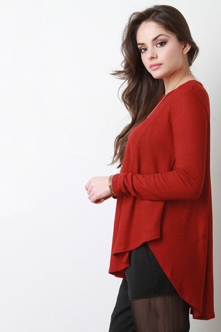 Thermal Rounded Hem Shift Top