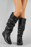 Soda Slouchy Knee High Flat Boot